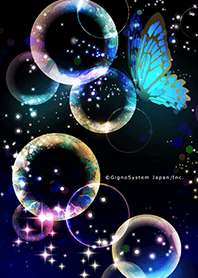 ธีมไลน์ Night bubbles