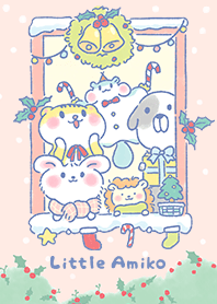 ธีมไลน์ Little Amiko : Christmas Gathering (JP)