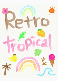 ธีมไลน์ Retro tropical theme