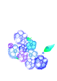 ธีมไลน์ Balloon Flower Simple blue
