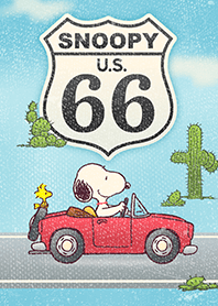 ธีมไลน์ ไปขับรถเล่นกับ Snoopy