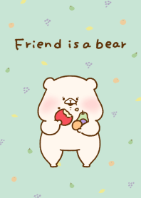 ธีมไลน์ Friend is a bear ผลไม้